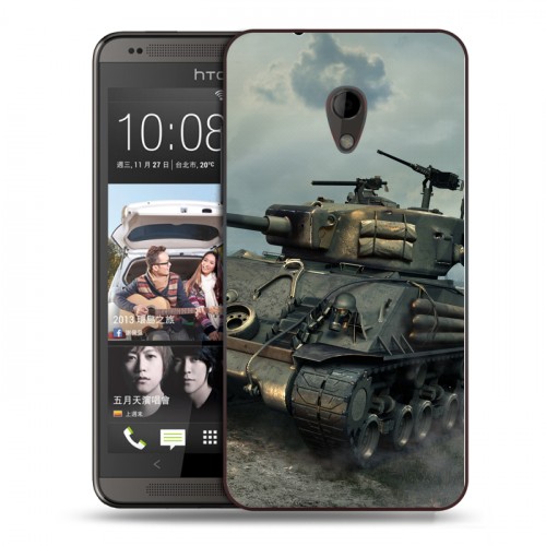 Дизайнерский пластиковый чехол для HTC Desire 700 Танки