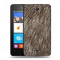 Дизайнерский силиконовый чехол для Microsoft Lumia 430 Dual SIM Текстуры мехов