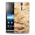 Дизайнерский пластиковый чехол для Sony Xperia S Текстуры мехов