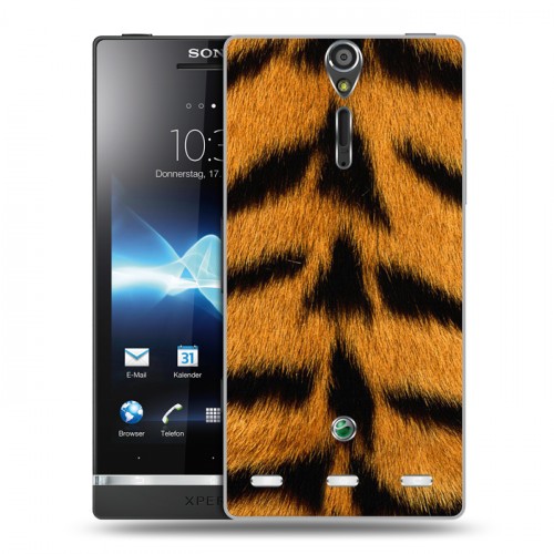 Дизайнерский пластиковый чехол для Sony Xperia S Текстуры мехов