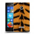 Дизайнерский пластиковый чехол для Microsoft Lumia 435 Текстуры мехов