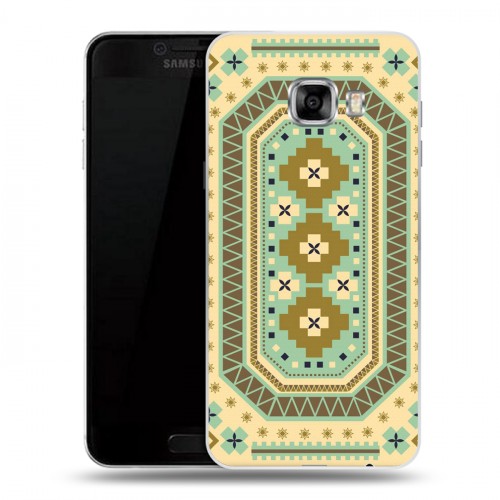 Дизайнерский пластиковый чехол для Samsung Galaxy C5 Племенная геометрия