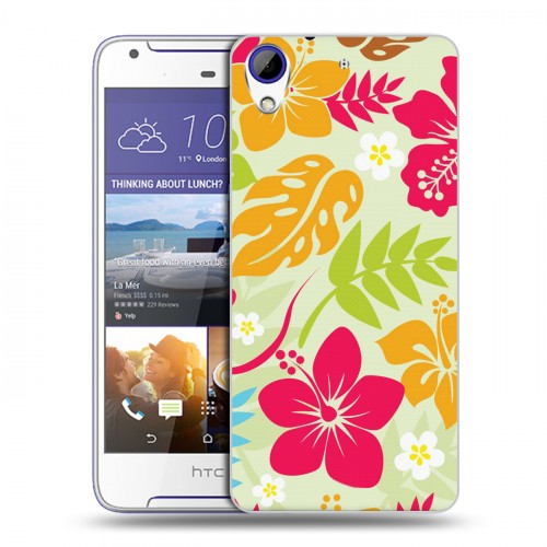 Дизайнерский пластиковый чехол для HTC Desire 830 Гавайские Шаблоны