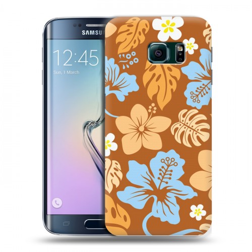 Дизайнерский пластиковый чехол для Samsung Galaxy S6 Edge Гавайские Шаблоны