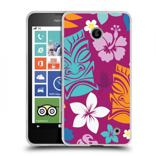 Дизайнерский пластиковый чехол для Nokia Lumia 630/635 Гавайские Шаблоны