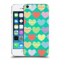 Дизайнерский пластиковый чехол для Iphone 5s Узорные сердечки