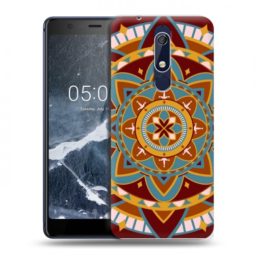 Дизайнерский пластиковый чехол для Nokia 5.1 Индийские Монограммы