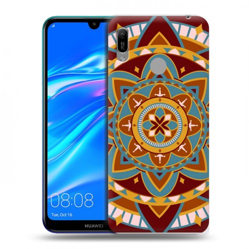 Дизайнерский пластиковый чехол для Huawei Y6 (2019) Индийские Монограммы