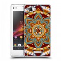 Дизайнерский пластиковый чехол для Sony Xperia L Индийские Монограммы