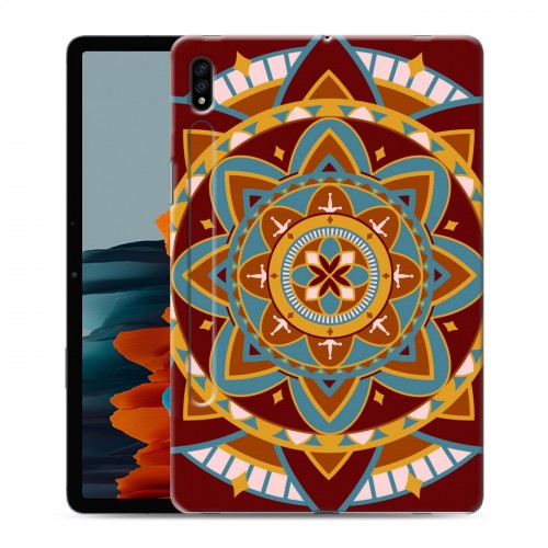 Дизайнерский силиконовый чехол для Samsung Galaxy Tab S7 Индийские Монограммы