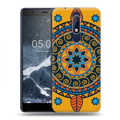 Дизайнерский пластиковый чехол для Nokia 5.1 Индийские Монограммы