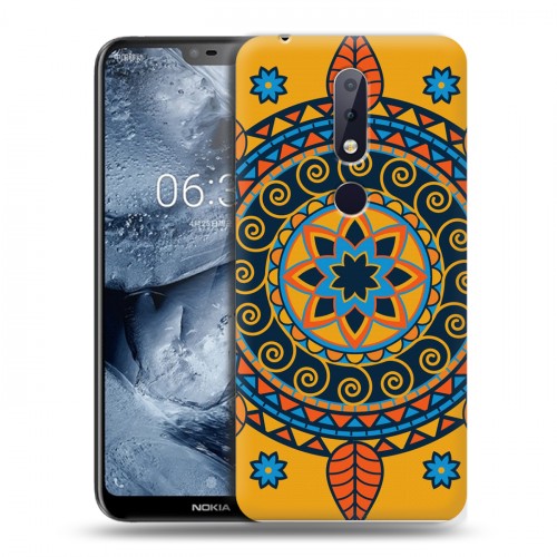 Дизайнерский силиконовый чехол для Nokia 6.1 Plus Индийские Монограммы