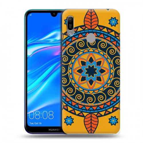 Дизайнерский пластиковый чехол для Huawei Y6 (2019) Индийские Монограммы