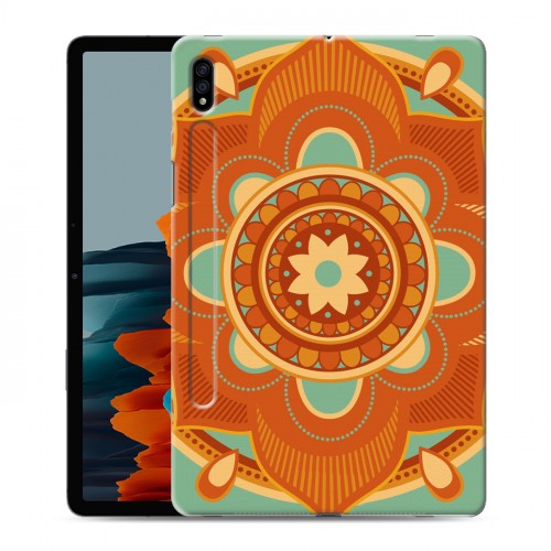 Дизайнерский силиконовый чехол для Samsung Galaxy Tab S7 Индийские Монограммы