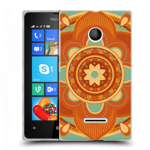 Дизайнерский пластиковый чехол для Microsoft Lumia 435 Индийские Монограммы