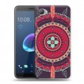 Дизайнерский пластиковый чехол для HTC Desire 12 Индийские Монограммы