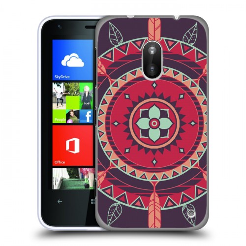 Дизайнерский пластиковый чехол для Nokia Lumia 620 Индийские Монограммы