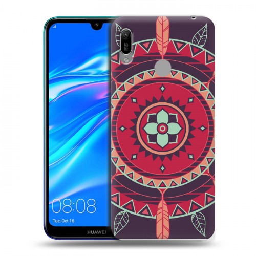 Дизайнерский пластиковый чехол для Huawei Y6 (2019) Индийские Монограммы