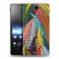 Дизайнерский пластиковый чехол для Sony Xperia TX Заросли папоротника