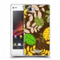 Дизайнерский пластиковый чехол для Sony Xperia L Заросли папоротника