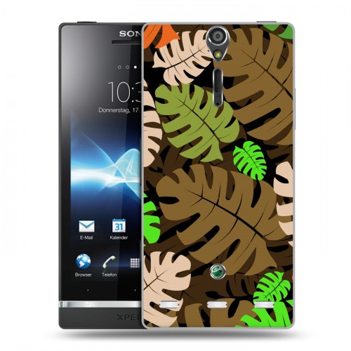 Дизайнерский пластиковый чехол для Sony Xperia S Заросли папоротника