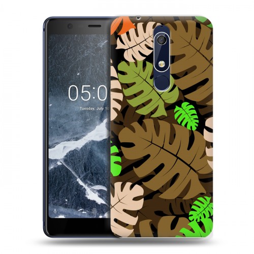 Дизайнерский пластиковый чехол для Nokia 5.1 Заросли папоротника