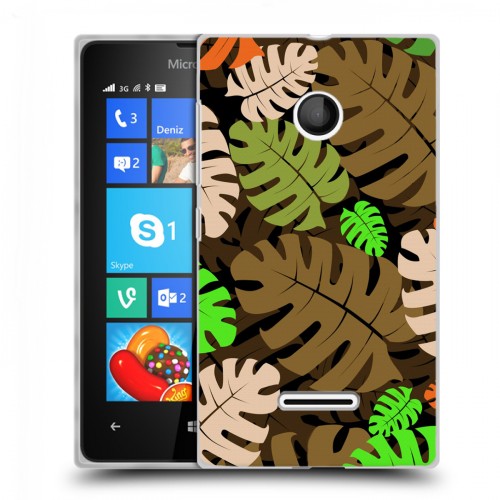 Дизайнерский пластиковый чехол для Microsoft Lumia 435 Заросли папоротника