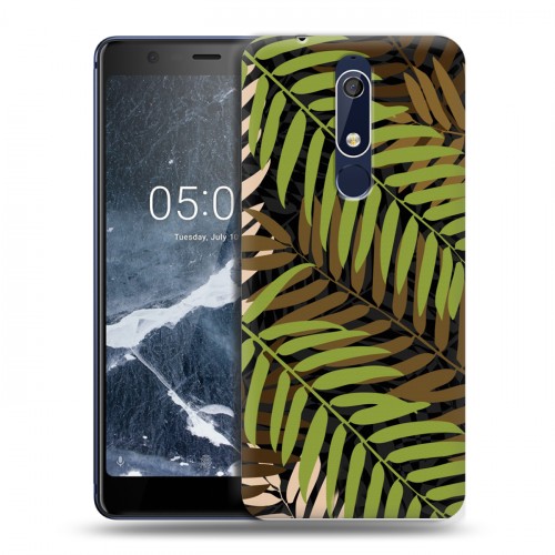 Дизайнерский пластиковый чехол для Nokia 5.1 Заросли папоротника