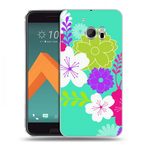 Дизайнерский пластиковый чехол для HTC 10 Цветы кимоно