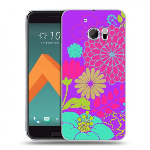Дизайнерский пластиковый чехол для HTC 10 Цветы кимоно