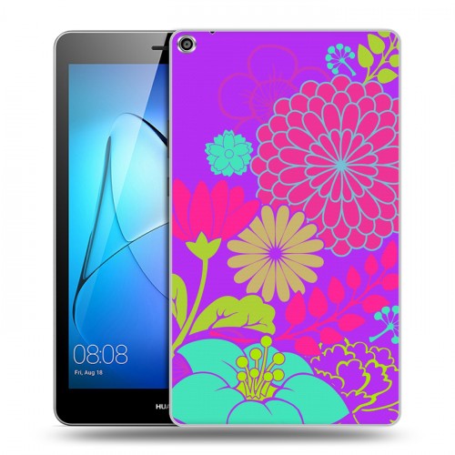 Дизайнерский силиконовый чехол для Huawei MediaPad T3 8 Цветы кимоно