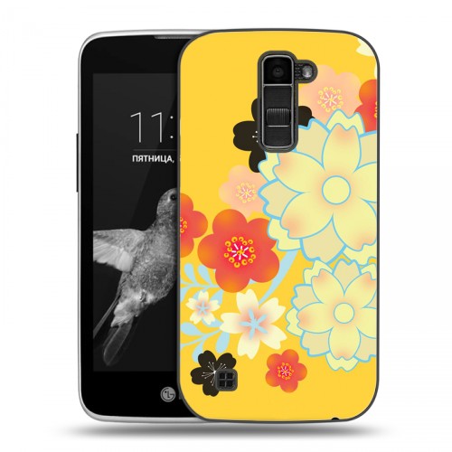 Дизайнерский пластиковый чехол для LG K7 Цветы кимоно
