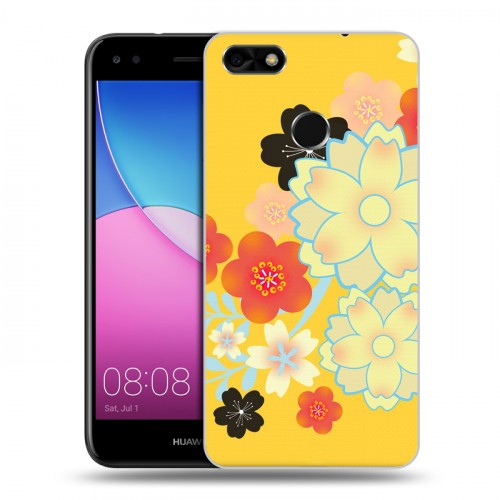 Дизайнерский пластиковый чехол для Huawei Nova Lite (2017) Цветы кимоно