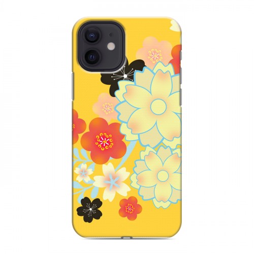 Дизайнерский силиконовый чехол для Iphone 12 Цветы кимоно