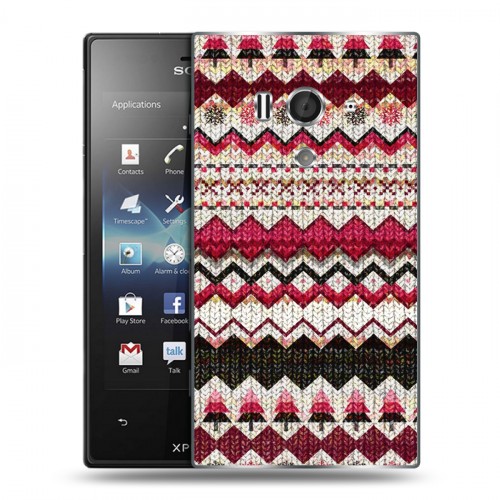 Дизайнерский пластиковый чехол для Sony Xperia acro S Текстура свитера