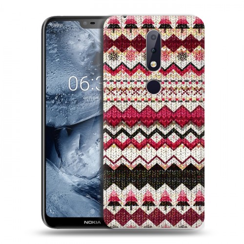 Дизайнерский пластиковый чехол для Nokia 6.1 Plus Текстура свитера