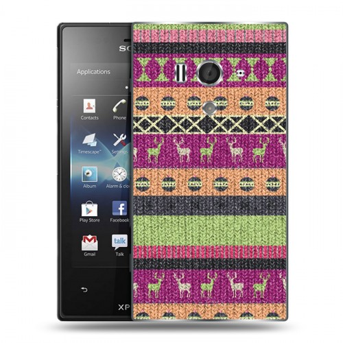 Дизайнерский пластиковый чехол для Sony Xperia acro S Текстура свитера