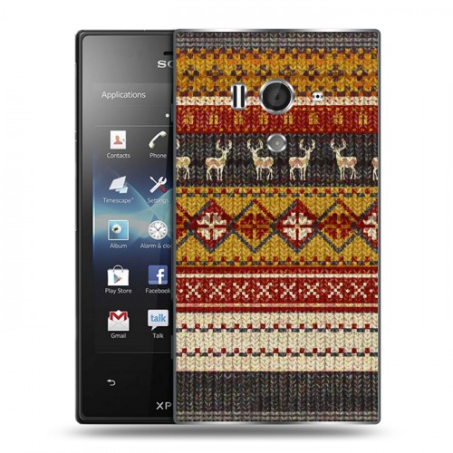 Дизайнерский пластиковый чехол для Sony Xperia acro S Текстура свитера