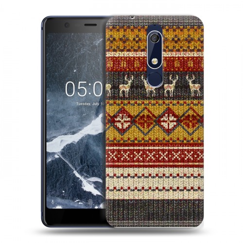 Дизайнерский пластиковый чехол для Nokia 5.1 Текстура свитера