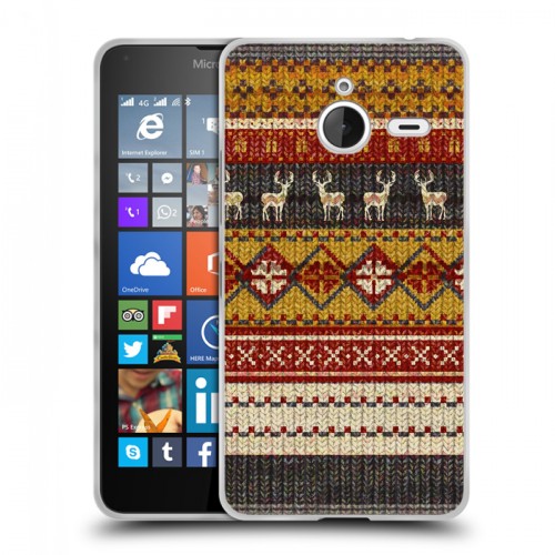 Дизайнерский пластиковый чехол для Microsoft Lumia 640 XL Текстура свитера