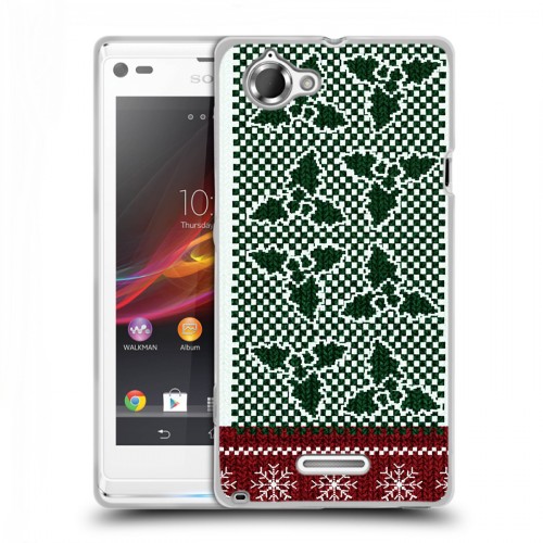 Дизайнерский пластиковый чехол для Sony Xperia L Текстура свитера