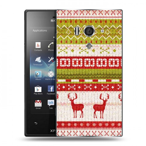 Дизайнерский пластиковый чехол для Sony Xperia acro S Текстура свитера