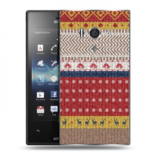 Дизайнерский пластиковый чехол для Sony Xperia acro S Текстура свитера