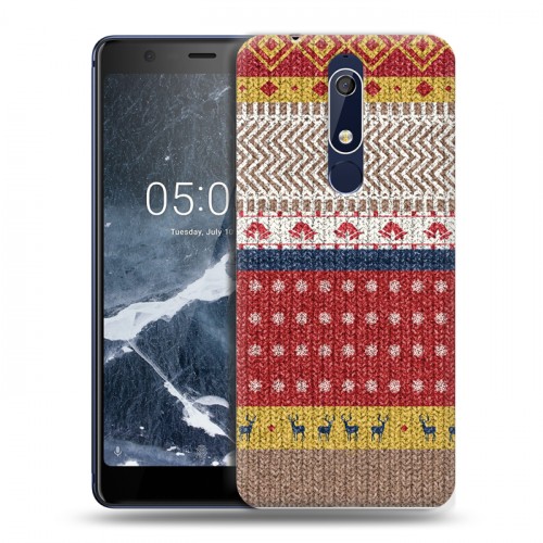 Дизайнерский пластиковый чехол для Nokia 5.1 Текстура свитера