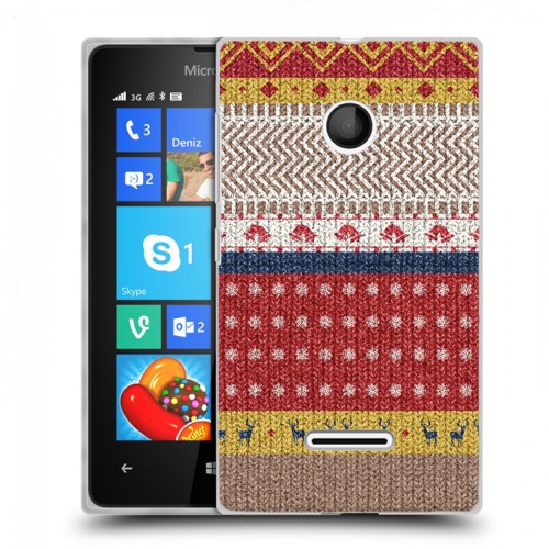 Дизайнерский пластиковый чехол для Microsoft Lumia 435 Текстура свитера