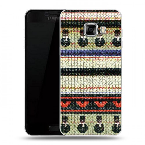 Дизайнерский пластиковый чехол для Samsung Galaxy C5 Текстура свитера