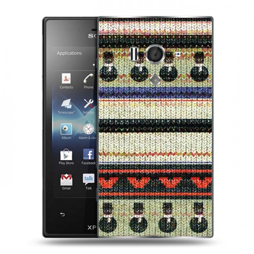 Дизайнерский пластиковый чехол для Sony Xperia acro S Текстура свитера