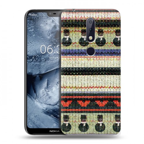 Дизайнерский силиконовый чехол для Nokia 6.1 Plus Текстура свитера