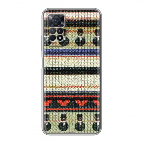 Дизайнерский силиконовый с усиленными углами чехол для Xiaomi Redmi Note 11 Pro Текстура свитера