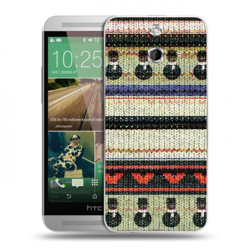 Дизайнерский пластиковый чехол для HTC One E8 Текстура свитера